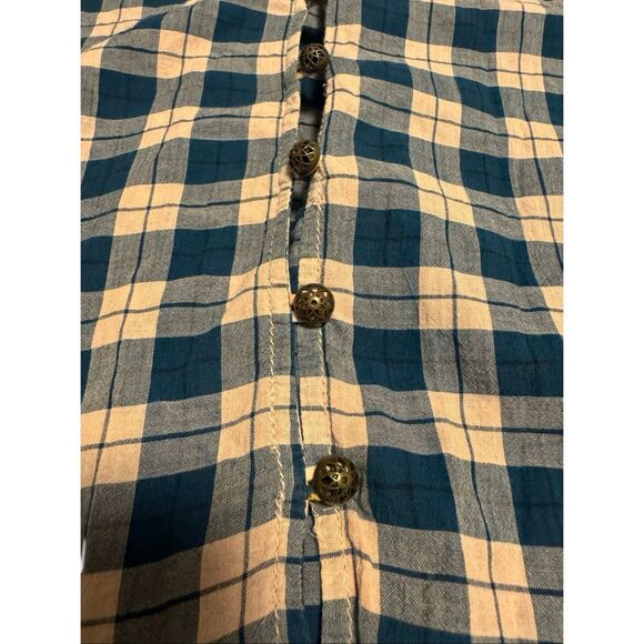 Pilcro Anthropologie size XL plaid floral tavi loose blouse - EUC - Picture 7 of 10